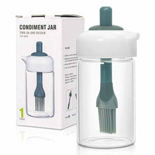 Load image into Gallery viewer, ზეთის დისპენსერი ჯაგრისით 2-1 ში Condiment Jar