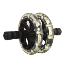Load image into Gallery viewer, ფიტნეს სავარჯიშო ბორბალი AB Roller Wheel Black