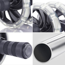 Load image into Gallery viewer, ფიტნეს სავარჯიშო ბორბალი AB Roller Wheel Black
