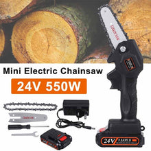 Load image into Gallery viewer, აკუმულატორული მინი ჯაჭვური ხერხი Mini Electric Chainsaw