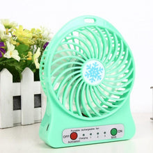Load image into Gallery viewer, მაგიდაზე დასადგამი მინი ვენტილატორი Portable Mini Fan With LED Light