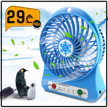 Load image into Gallery viewer, მაგიდაზე დასადგამი მინი ვენტილატორი Portable Mini Fan With LED Light