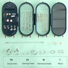 Load image into Gallery viewer, სამკაულების კეცვადი 153 განყოფილებიანი სათავსო სარკით Bailil Adren