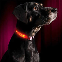 Load image into Gallery viewer, ძაღლის მანათობელი რეგულირებადი საყელური LED ნათებით SLM-2300
